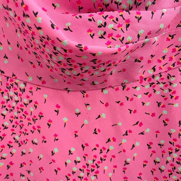 Kate Spade New Meadow Faux Wrap Wrap Dress 0 Floral Pink - Picture 7 of 15
